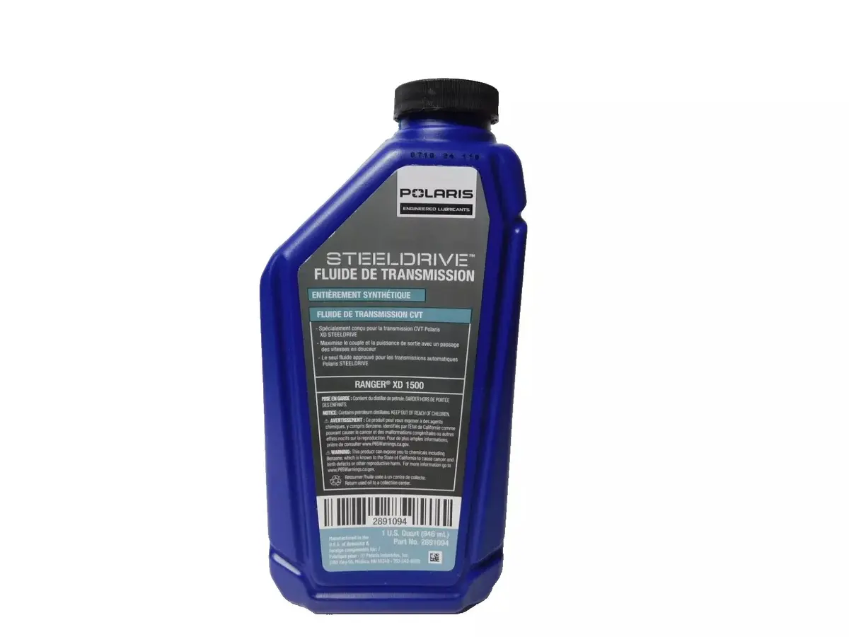 2024-2025 Polaris Ranger Xd 1500 Crew Oem Steeldrive Cvt Transmission Fluid 2891094 1