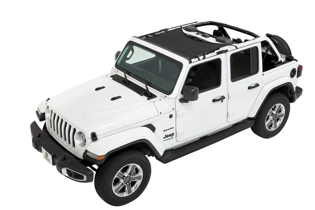 Bestop Targa Style Sun Bikini® ( Mesh ) For '18-'Up Jeep Wrangler Jl / Jlu & '20-Current Jeep Gladiator Jt 1
