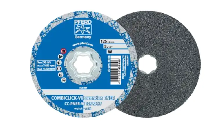 Pferd Combiclick Removal Fine Scratches Non Woven Disc Cc-Pner W 125 Sic F 42002056 1
