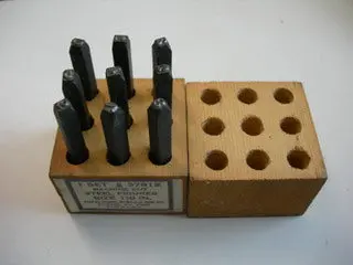 Stamping Numbers, 3/16" - 9 Numbers - Steel 1