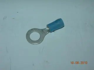 Terminal, Ring - 16-14 Awg - 1/4" Stud - Blue Nylon Insulated 1