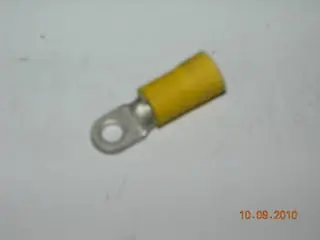 Terminal, Ring - 12-10 Awg - #8 Stud - Yellow Nylon Insulated 1