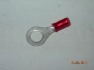 Terminal, Ring - 22-18 Awg - 1/4" Stud - Red Nylon Insulated 1