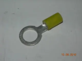 Terminal, Ring - 12-10 Awg - 5/16" Stud - Yellow Nylon Insulated 1