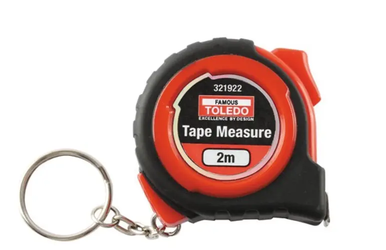 Toledo Measuring Tape 2M/6Ft X 13Mm Keyring 321922 1