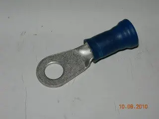 Terminal, Ring - 6 Awg - 5/16" Stud - Blue Nylon Insulated 1