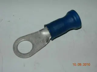 Terminal, Ring - 6 Awg - 3/8" Stud - Blue Nylon Insulated 1