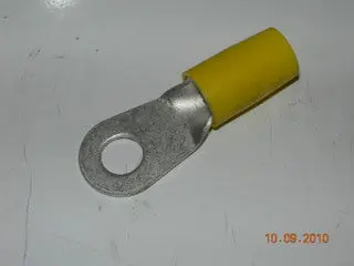 Terminal, Ring - 4 Awg - 5/16" Stud - Yellow Nylon Insulated 1