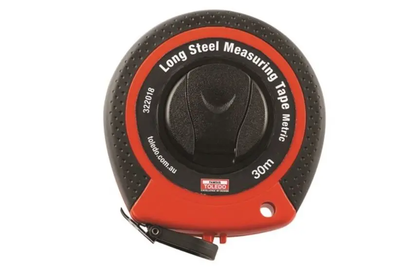 Toledo Measuring Tape Steel Long - Metric 30 Metre Single Sided 322018 1