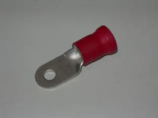 Connector, Terminal - 2 Awg - 1/4" Hole - Red - Tyco Amp 1