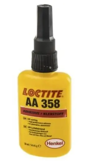 Loctite Aa 358 Acrylic Adhesive Uv Cure Glass Bonder 50Ml Bottle Aa-358-050Ml/Loctite 1