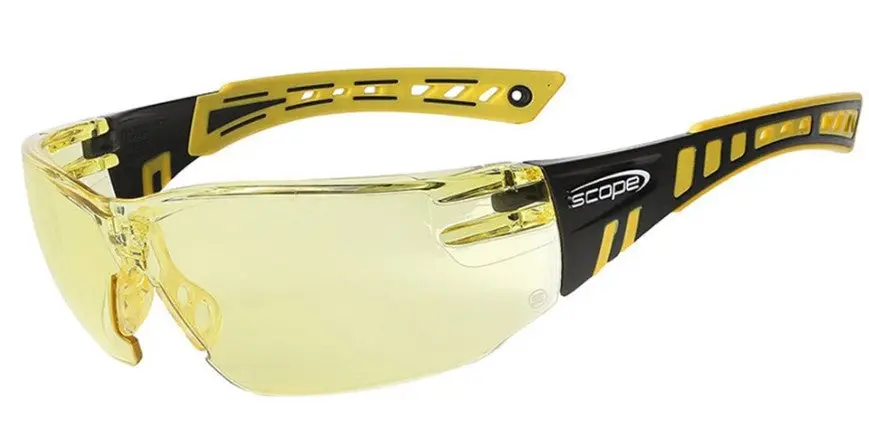 Speed Yellow/Black Frame Titanium Af/As Amber Lens Safety Glasses 360Ya 1