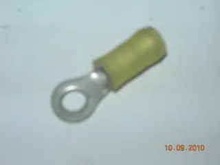 Terminal, Ring - 12-10 Awg - #10 Stud - Yellow Nylon Insulated 1