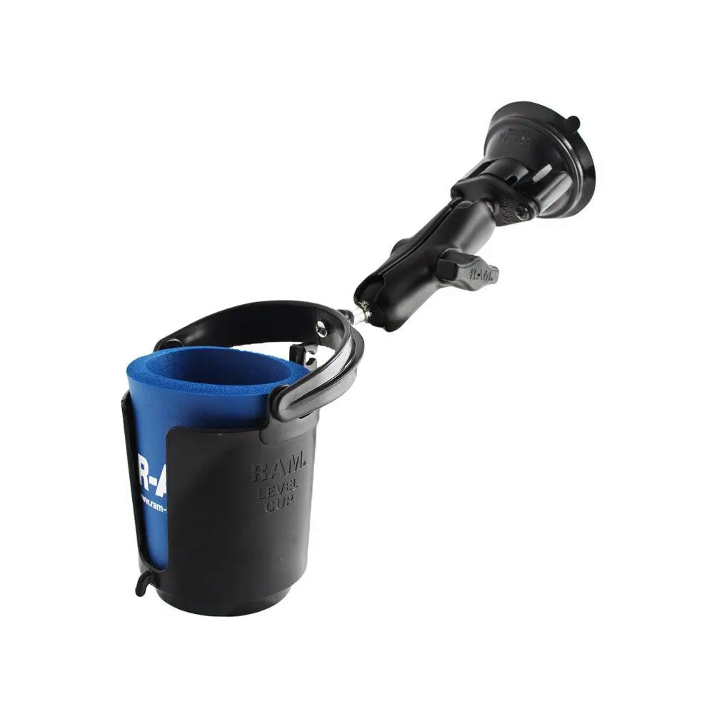 Ram Mount Drink Cup Holder W/Suction Base [Ram-B-132Su] 1