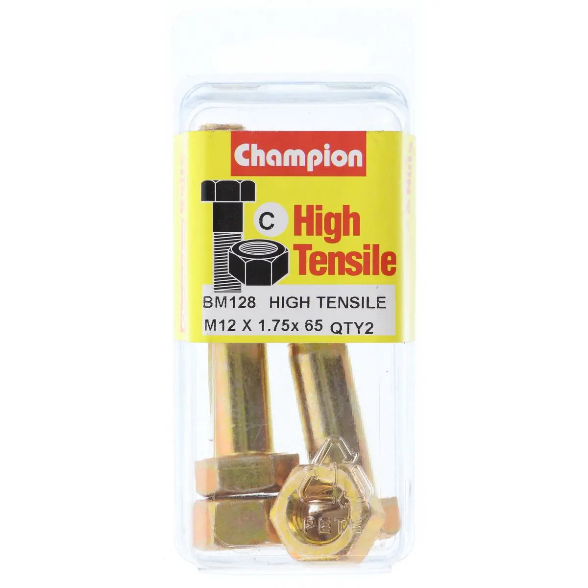 Champion Fully Threaded Set Screws And Nuts 12 X 65 X 1.75 Mm- Bm128 1