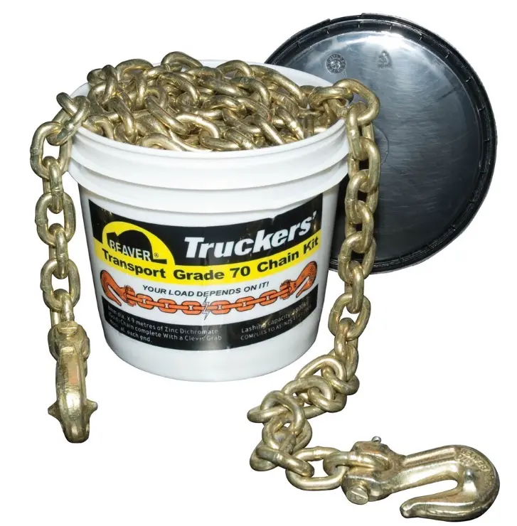 Beaver Grade 70 X 9M Gold Load Chain Kit With Grab Hooks Each End 6Mm Chain 400903 1