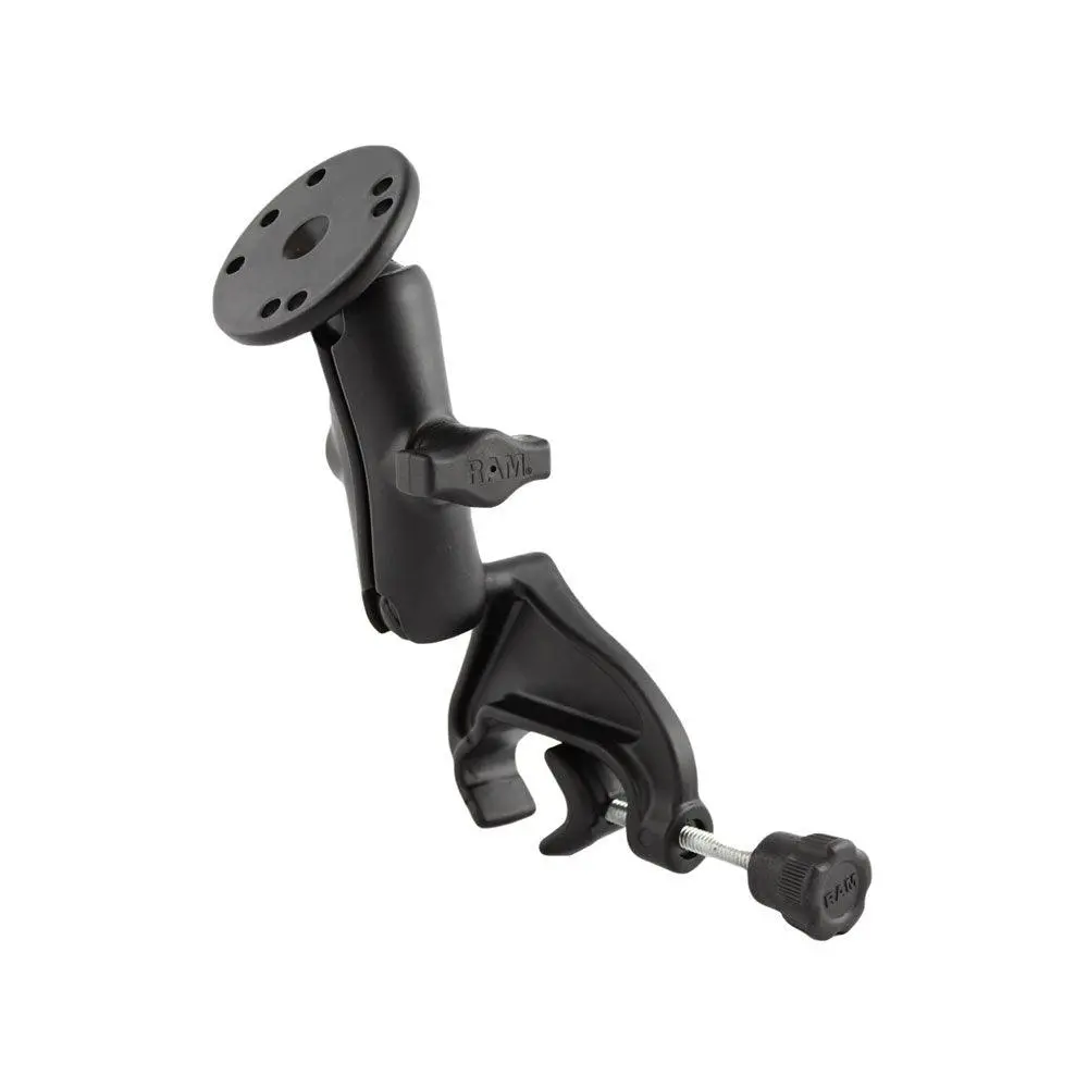 Ram Mount Yoke Clamp Mount W/Double Socket Arm & Round Base [Ram-B-121-202U] 1