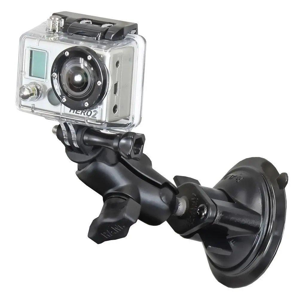 Ram Mount Gopro Hero Short Arm Suction Cup Mount [Ram-B-166-A-Gop1u] 1