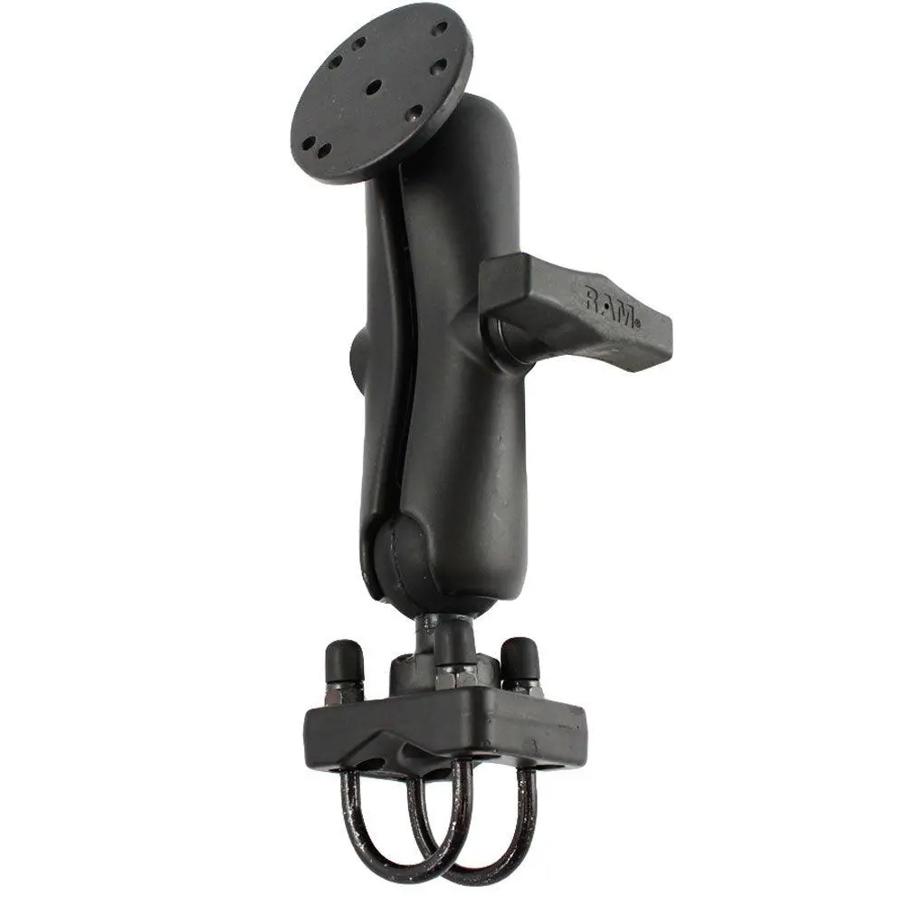 Ram Mount Double U-Bolt Rail Mount W/Round Base [Ram-101U-235] 1