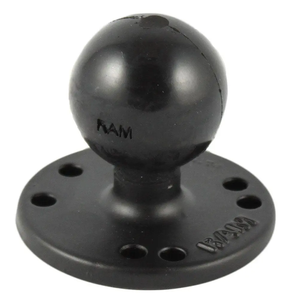 Ram Mount 2.5" Round Base W/0.31-18 Female Thread & 1.5" Ball - Amps Pattern [Ram-202U-Mt1] 1