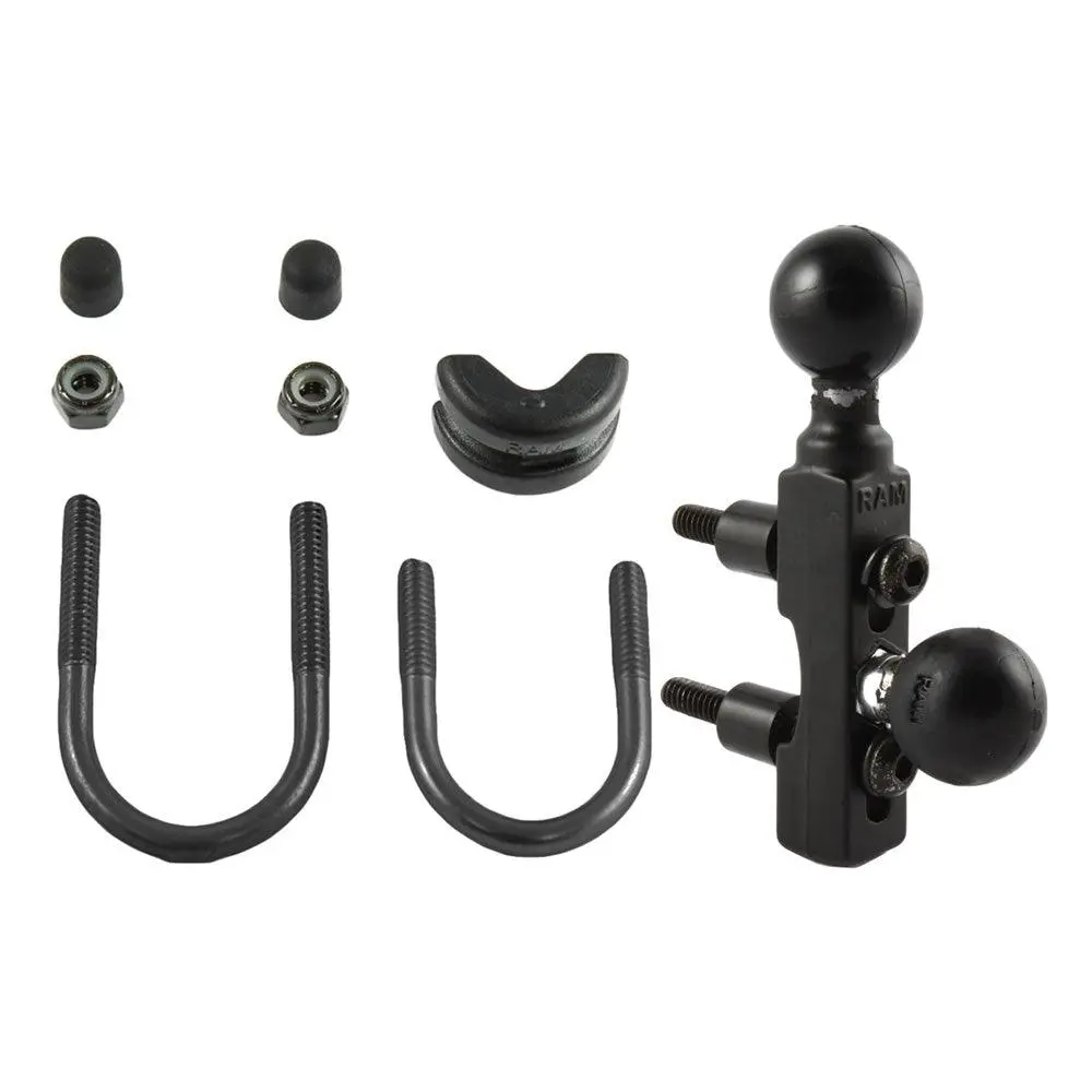Ram Mount Motorcycle Combination Base F/Handlebar Or Brake/Clutch Reservoir W/2 1" Balls [Ram-B-309-8U] 1