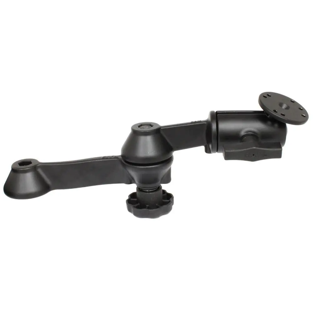 Ram Mount 12" Double Swing Arm W/2.5" Round Base - Powder Coated Marine Grade Aluminum [Ram-Vb-110-1U] 1