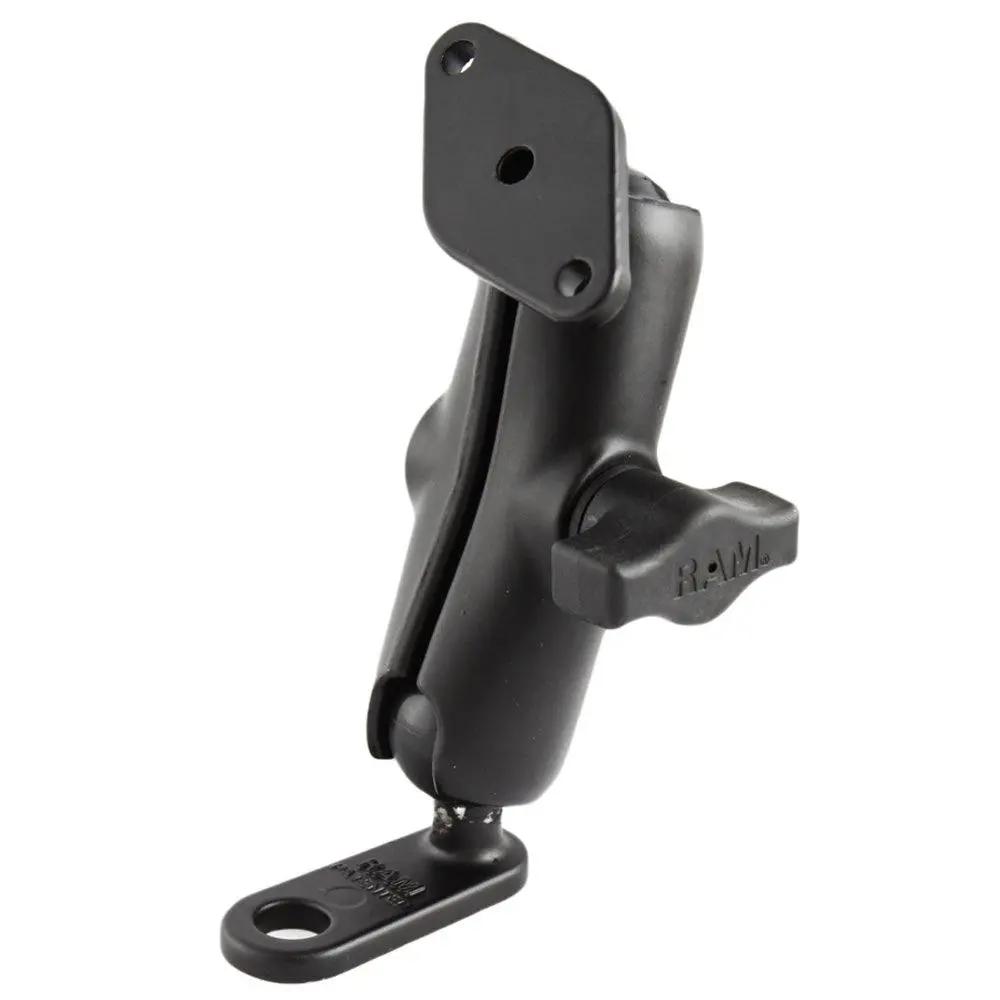 Ram Mount 11Mm Flat Base W/Double Socket Arm & Diamond Adapter [Ram-B-179U] 1