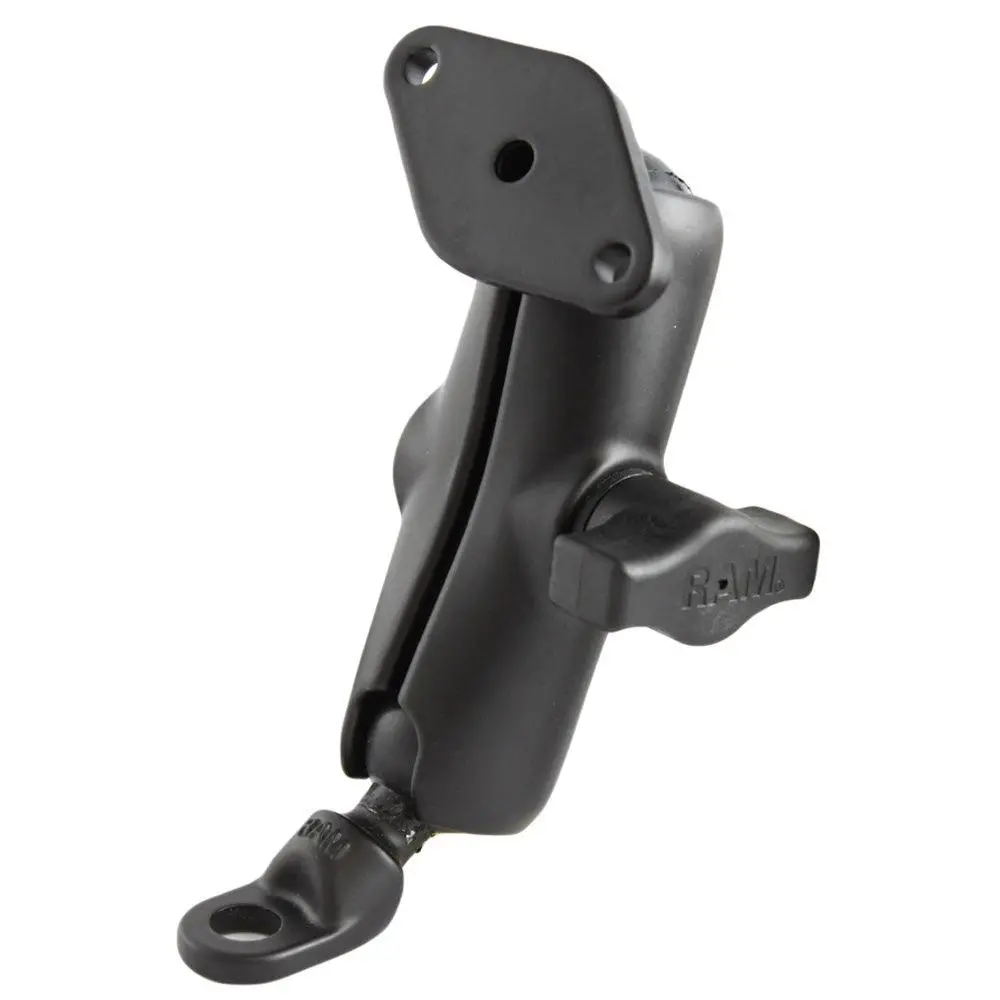 Ram Mount 9Mm Angled Base W/Double Socket Arm & Diamond Adapter [Ram-B-180U] 1
