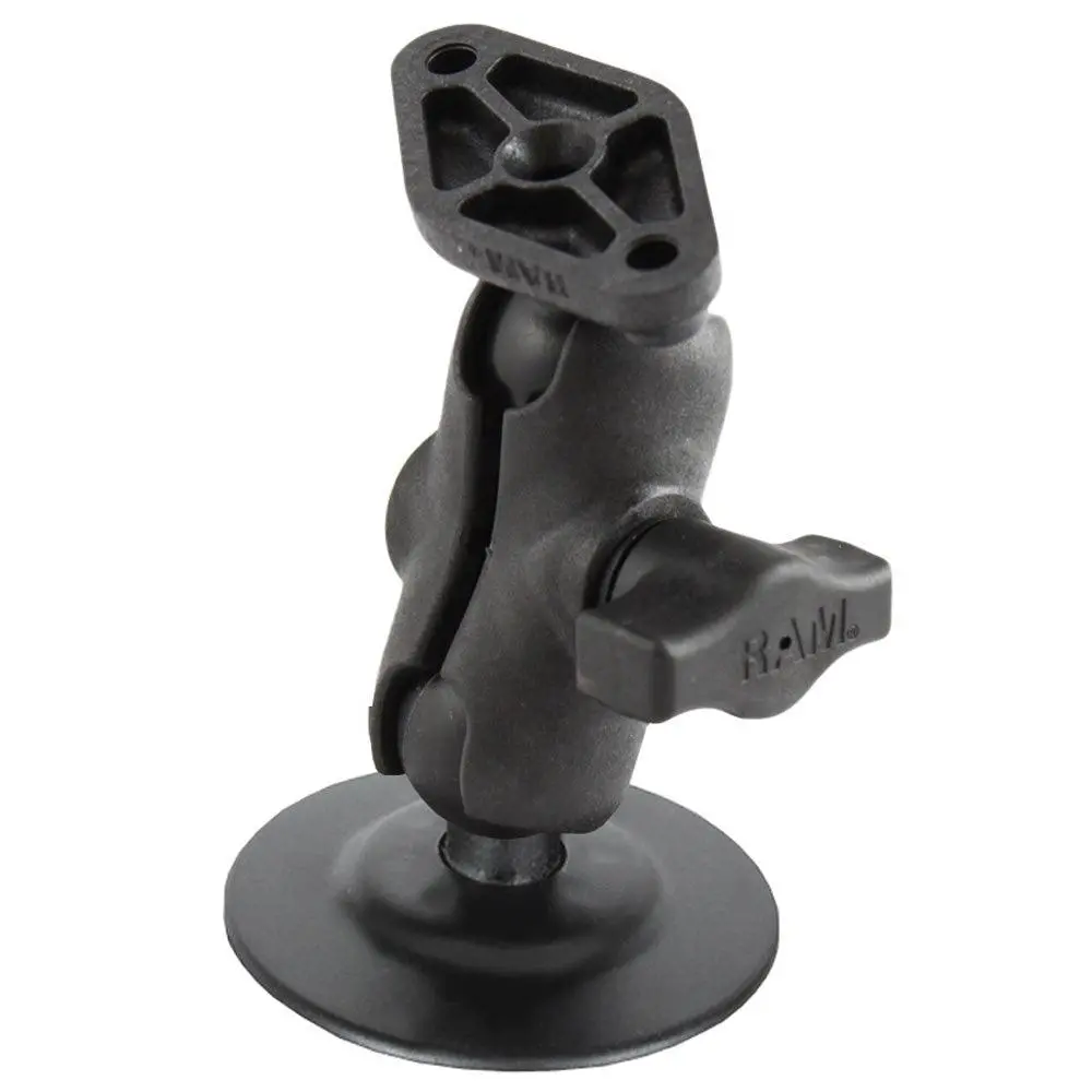 Ram Mount 1" Diameter Ball Mount W/Short Double Socket Arm, 2.5" Flex Adhesive Base & Diamond Base Adapter [Rap-B-378-A-238U] 1