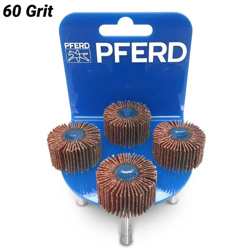 Pferd Fan Grinder 4-Pack 30 X 15Mm Aluminium Oxide F3015  60 Grit 47800131 1