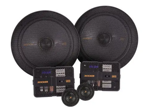 Kicker 51Kss6704 6.75" 125W 4-Ohm 3-Way Component Speakers=Tweeters  Kss670 1