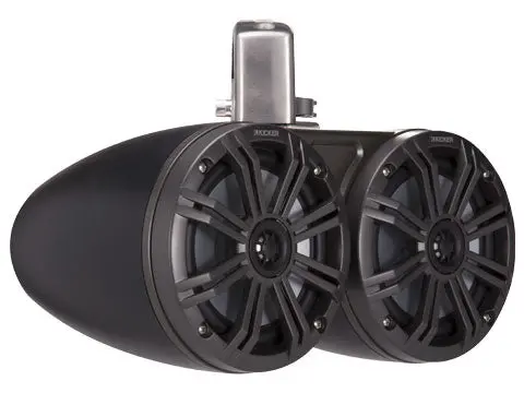 Kicker Kmtdc65 6.5" 6-1/2" 390 Watt Gloss-Black 7-Color Led Coaxial Tower System 1