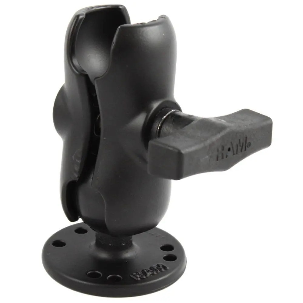 Ram Mount 1.5" Ball Short Arm W/2.5" Round Base [Ram-103U-B] 1