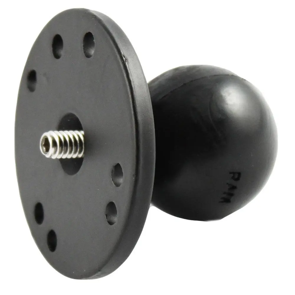 Ram Mount 2.5" Round Base W/1.5" Ball & 1/4"-20 Threaded Male Post F/Cameras [Ram-202Au] 1