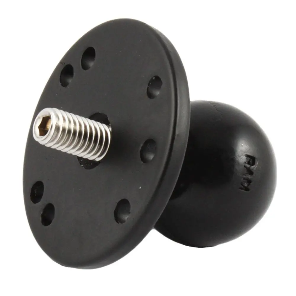 Ram Mount 2.5" Round Base W/1.5" Ball & 3/8"-16 Threaded Male Post F/Cameras [Ram-202Cu] 1