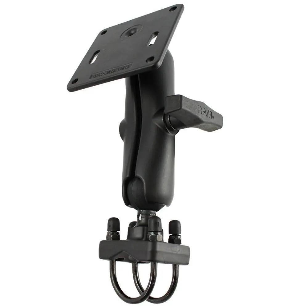 Ram Mount 1.5" Rail Mount W/Double U-Bolt Base & 3.625" Square Base (Vesa 75Mm X 75Mm Hole Pattern) [Ram-334U] 1