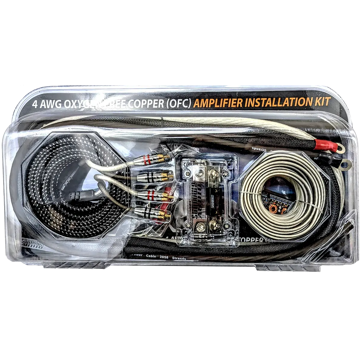 Sundown Audio 4 Gauge Awg Silver/Black Ofc Amplifier Wire Kit 1