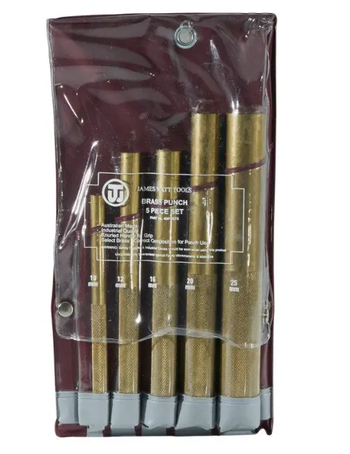 James Watt Brass Punches 5 Piece Set 4Bpset5 1