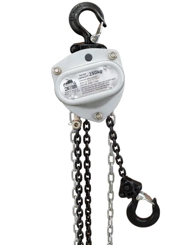 Beaver 3S Steel Pro Chain Block 250Kg X 1.5M Grey 505025 1