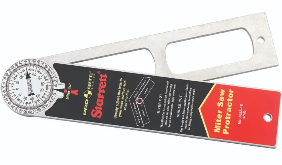 Starrett 12'' (300Mm) Aluminum Miter Protractor 505A-12 1