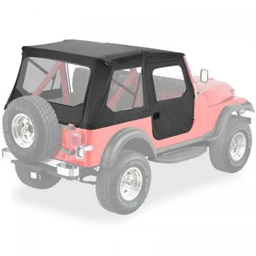 Bestop Tigertop Soft Top ( Black Crush ) For '76-'86 Jeep Cj7 1