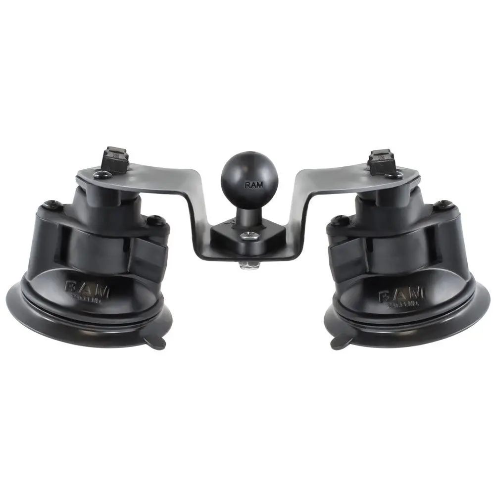Ram Mount Dual Articulating Suction Cup Base W/1" Ball Base [Ram-B-189B-Piv1u] 1