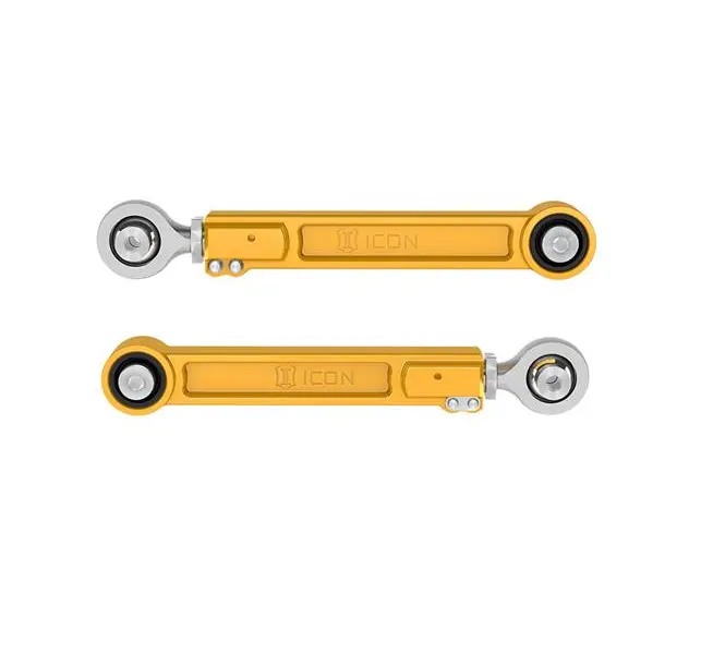 Icon Vehicle Dynamics Rear Billet Upper Link Kit (Gold Anodized) For '24-'26 Toyota Tacoma 4Wd / '22-'26 Toyota Tundra / '23-'26 Toyota Sequoia / '24-'26 Toyota Land Cruiser / '25-'26 Toyota 4Runner / '24-'26 Lexus Gx550 1