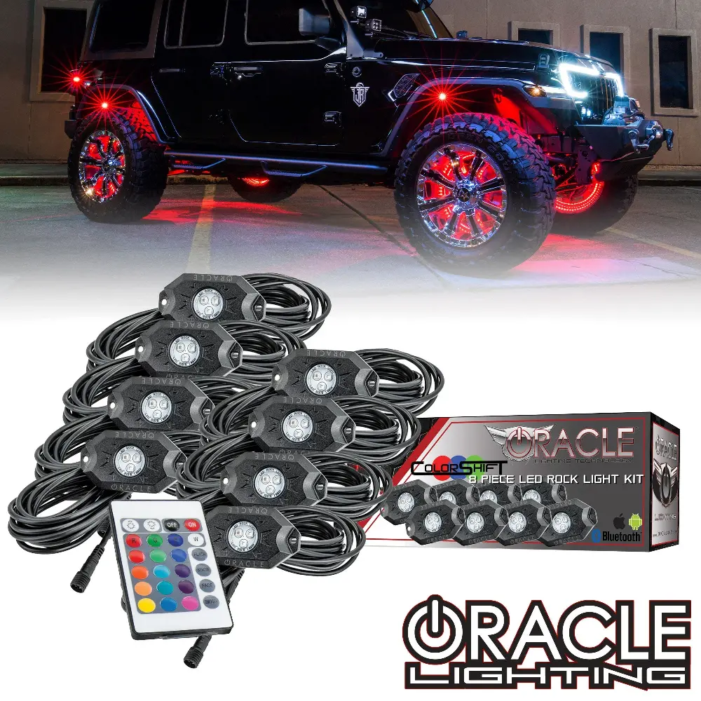 Oracle Lighting Colorshift Underbody Wheel Well Led Rock Light Kit - 8 Piece 1