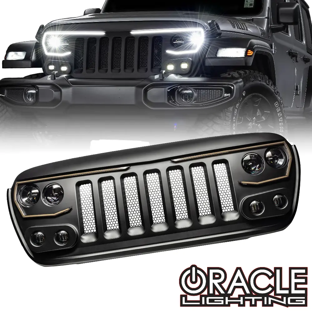 Oracle Lighting Vector Pro Series Led Grill For '18-'25 Jeep Wrangler Jl / Jlu & Gladiator Jt 1
