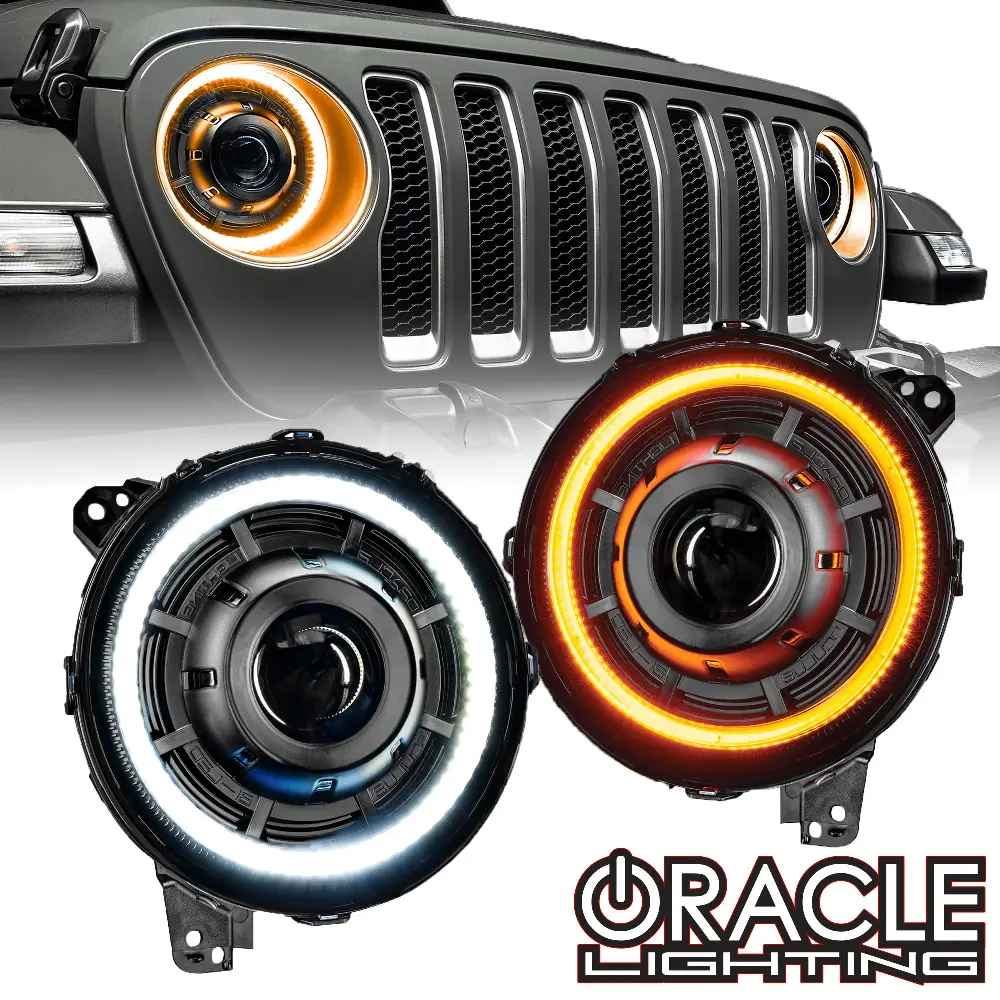 Oracle Lighting Oculus™ Switchback Bi-Led Projector Headlights For '18-Newer Jeep Wrangler Jl / Jlu & '20-Newer Gladiator Jt 1
