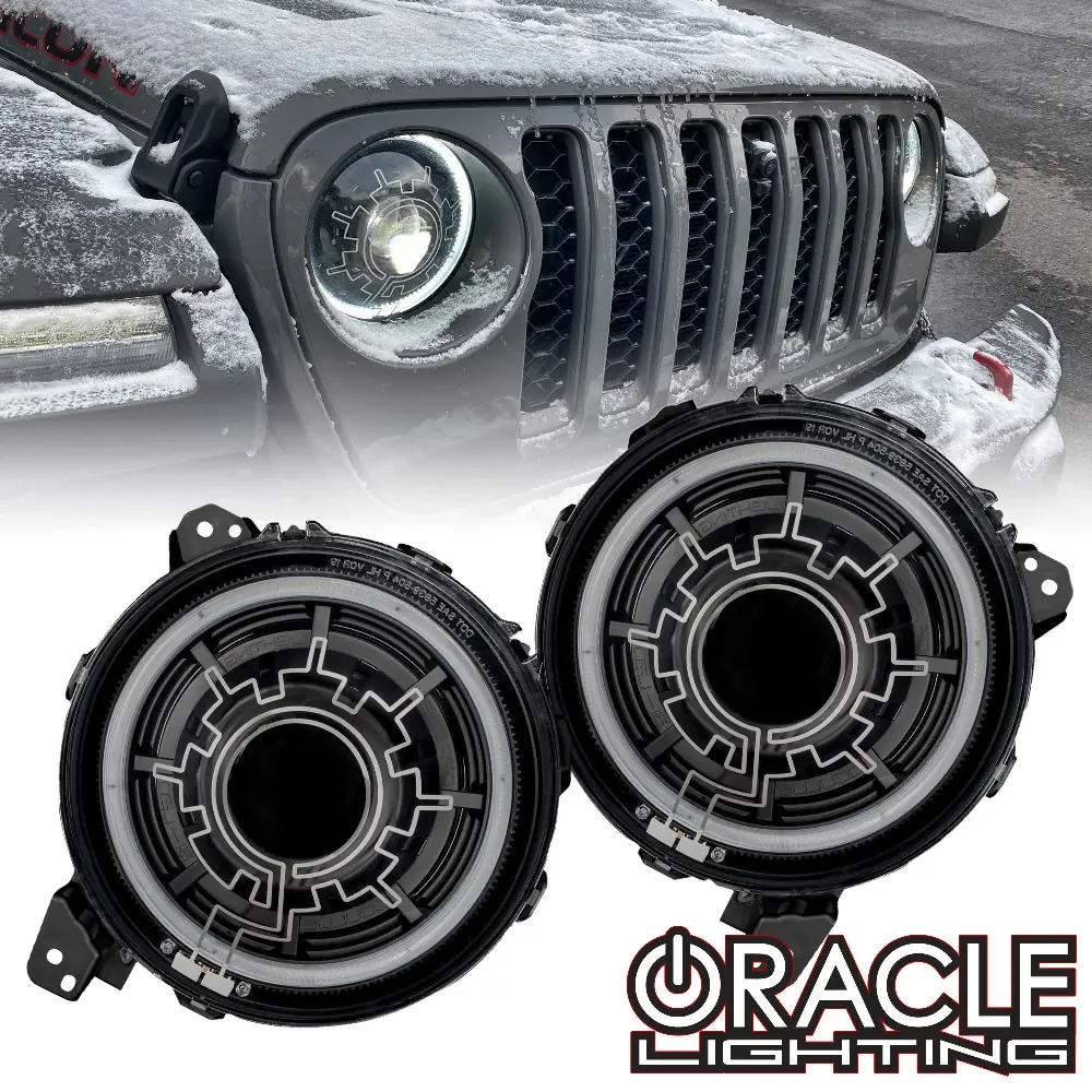 Oracle Lighting Oculus™ Bi-Led Projector Headlights - Heated Lens For '18-Newer Jeep Wrangler Jl / Jlu & '20-Newer Gladiator Jt 1