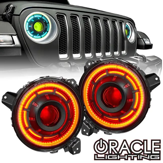 Oracle Lighting Oculus™ Colorshift Bi-Led Projector Headlights - For '18-Newer Jeep Wrangler Jl / Jlu & '20-Newer Gladiator Jt 1