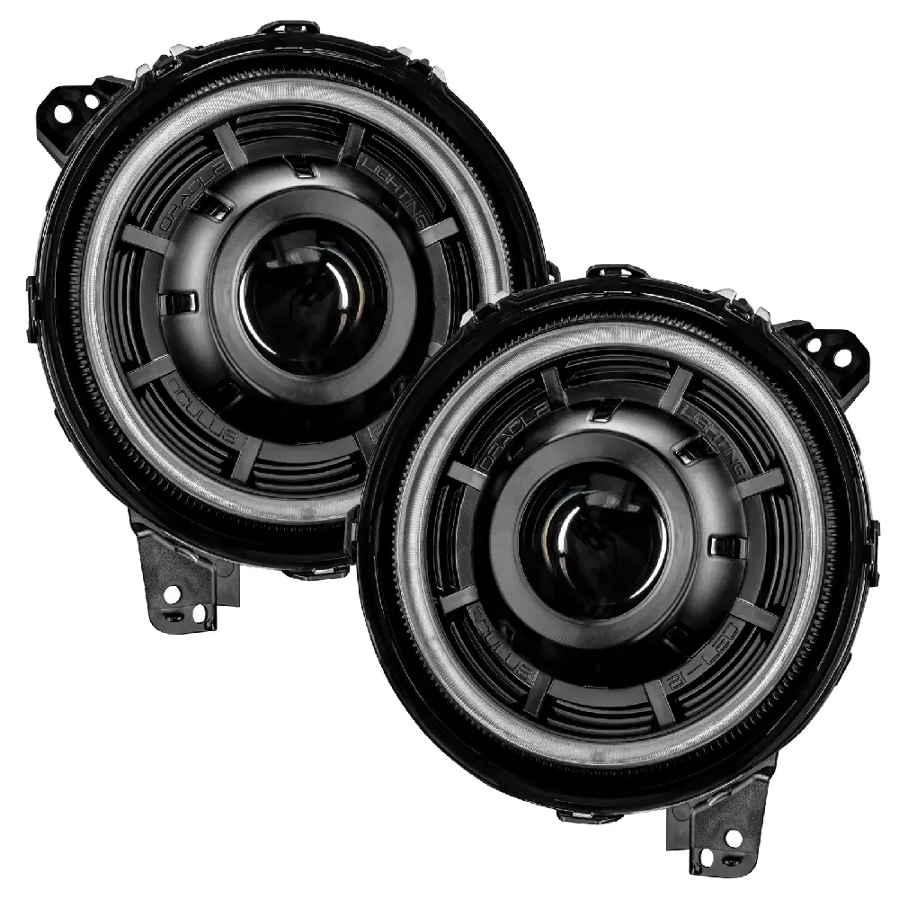 Oracle Lighting Oculus Bi Led Projector Headlights - Matte Black Bezel For '18-Newer Jeep Wrangler Jl / Jlu & '20-Newer Gladiator Jt 1
