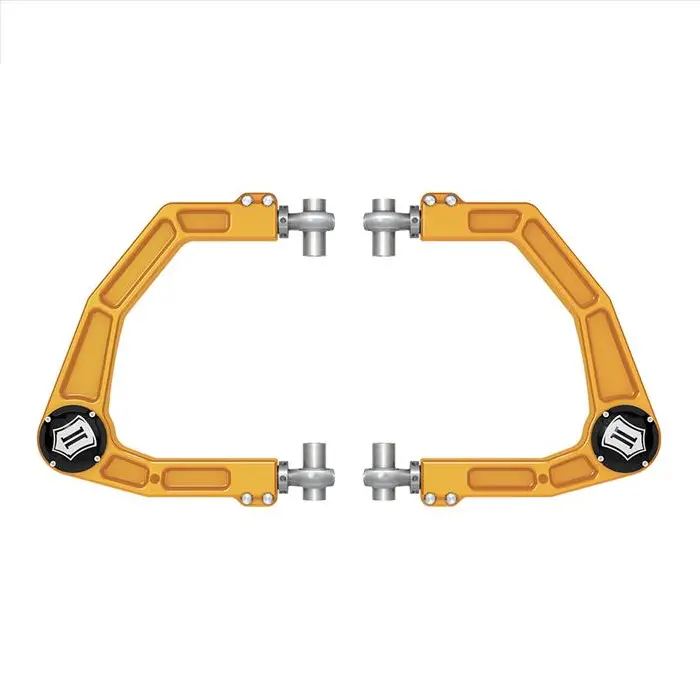 Icon Vehicle Dynamics Front Billet Upper Control Arms Kit W/ Delta Joint Pro (Gold Anodized) For '24-'26 Toyota Tacoma 4Wd / '24-'26 Toyota Land Cruiser / '25-'26 Toyota 4Runner / '24-'26 Lexus Gx550 1